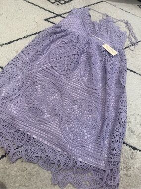 two sisters lace back lace Lavender Crochet Lace Sundress L